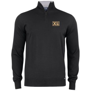 Halfzip genser Merino Svart Unisex